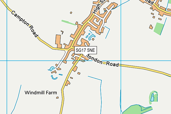 SG17 5NE map - OS VectorMap District (Ordnance Survey)