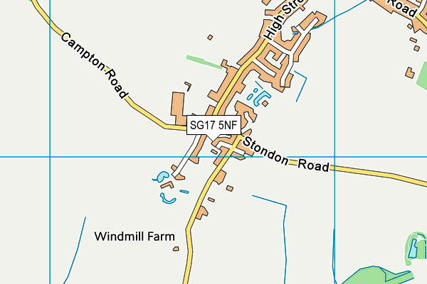 SG17 5NF map - OS VectorMap District (Ordnance Survey)
