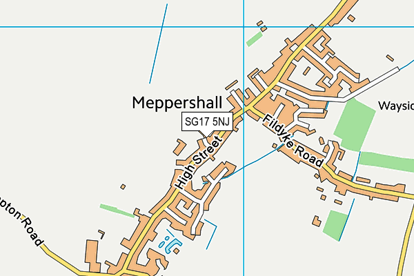 SG17 5NJ map - OS VectorMap District (Ordnance Survey)