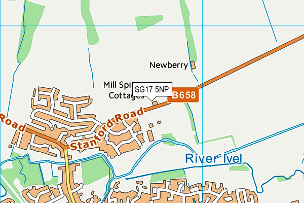 SG17 5NP map - OS VectorMap District (Ordnance Survey)