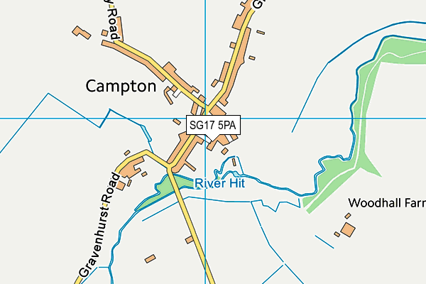 SG17 5PA map - OS VectorMap District (Ordnance Survey)