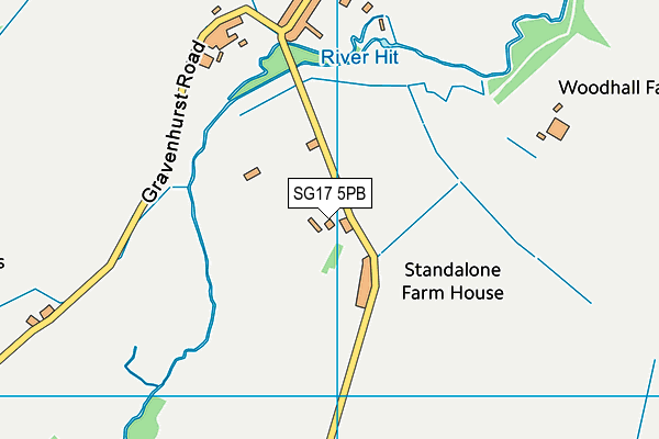 SG17 5PB map - OS VectorMap District (Ordnance Survey)