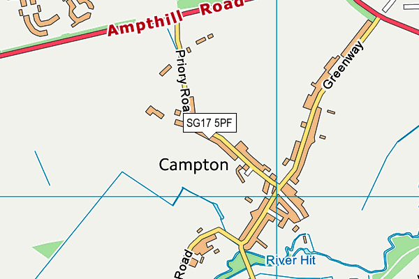 Campton Recreation Ground map (SG17 5PF) - OS VectorMap District (Ordnance Survey)