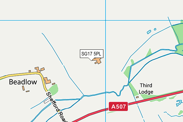 SG17 5PL map - OS VectorMap District (Ordnance Survey)