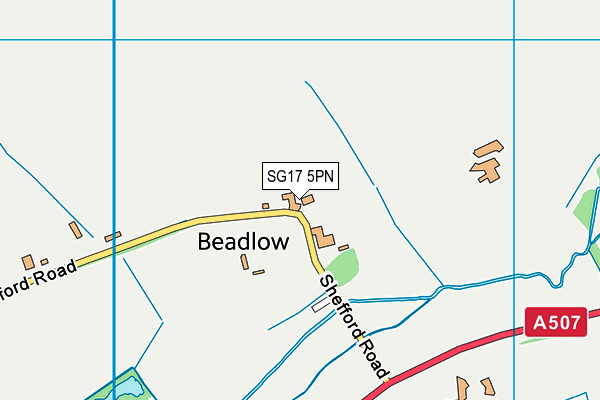 SG17 5PN map - OS VectorMap District (Ordnance Survey)