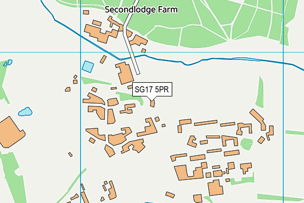 SG17 5PR map - OS VectorMap District (Ordnance Survey)