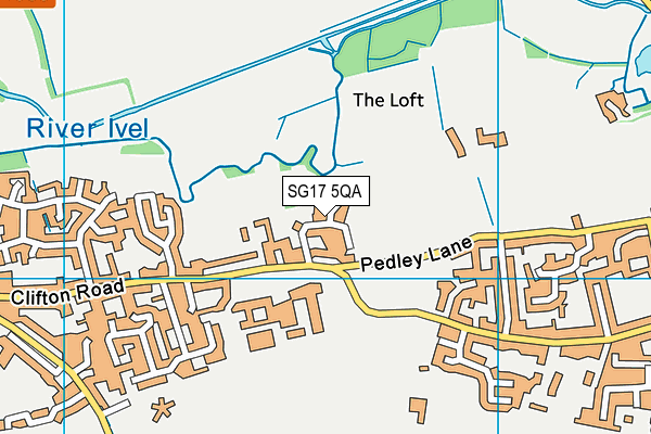 SG17 5QA map - OS VectorMap District (Ordnance Survey)