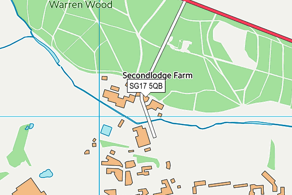 SG17 5QB map - OS VectorMap District (Ordnance Survey)