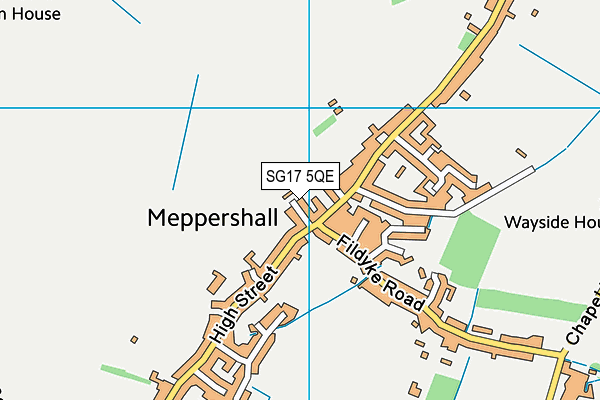 SG17 5QE map - OS VectorMap District (Ordnance Survey)