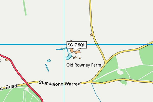 SG17 5QH map - OS VectorMap District (Ordnance Survey)