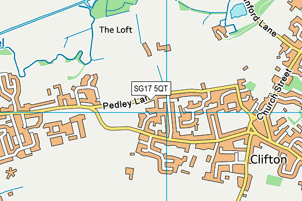 SG17 5QT map - OS VectorMap District (Ordnance Survey)