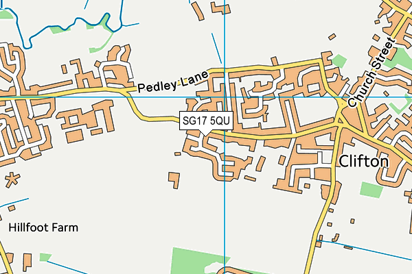 SG17 5QU map - OS VectorMap District (Ordnance Survey)