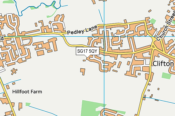 SG17 5QY map - OS VectorMap District (Ordnance Survey)