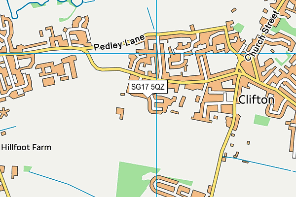 SG17 5QZ map - OS VectorMap District (Ordnance Survey)