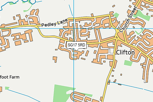 SG17 5RD map - OS VectorMap District (Ordnance Survey)