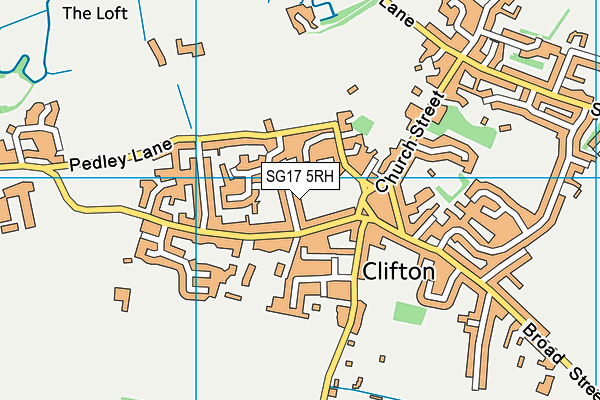 SG17 5RH map - OS VectorMap District (Ordnance Survey)