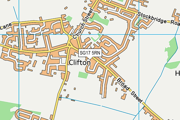 SG17 5RN map - OS VectorMap District (Ordnance Survey)