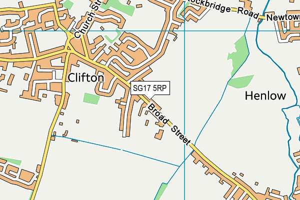 SG17 5RP map - OS VectorMap District (Ordnance Survey)