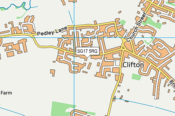 SG17 5RQ map - OS VectorMap District (Ordnance Survey)