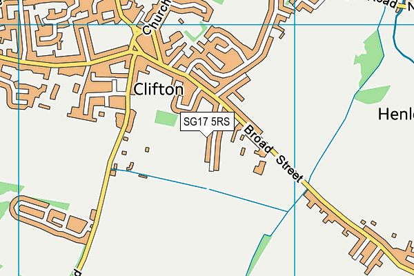 SG17 5RS map - OS VectorMap District (Ordnance Survey)