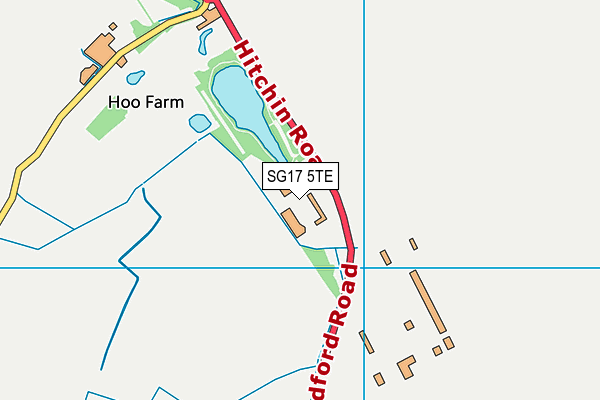 SG17 5TE map - OS VectorMap District (Ordnance Survey)