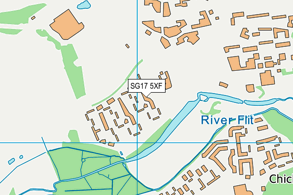 SG17 5XF map - OS VectorMap District (Ordnance Survey)