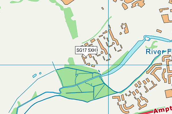 SG17 5XH map - OS VectorMap District (Ordnance Survey)