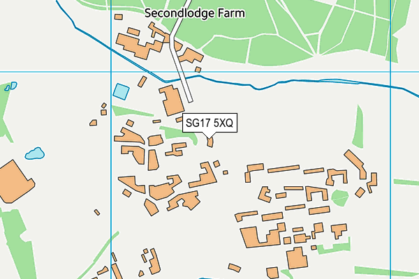 SG17 5XQ map - OS VectorMap District (Ordnance Survey)