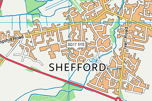 SG17 5YS map - OS VectorMap District (Ordnance Survey)