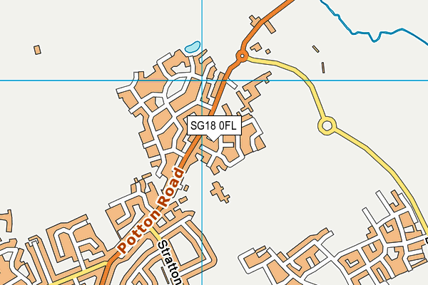 SG18 0FL map - OS VectorMap District (Ordnance Survey)