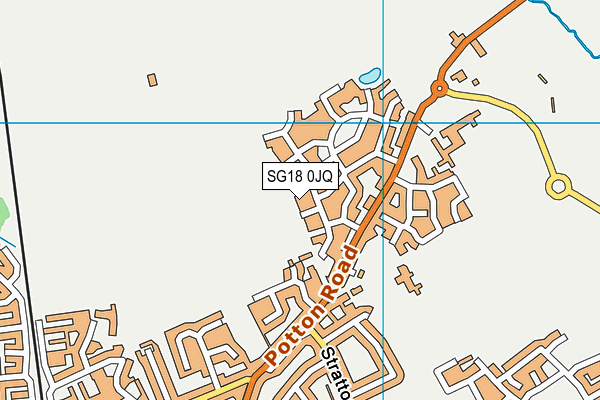 SG18 0JQ map - OS VectorMap District (Ordnance Survey)