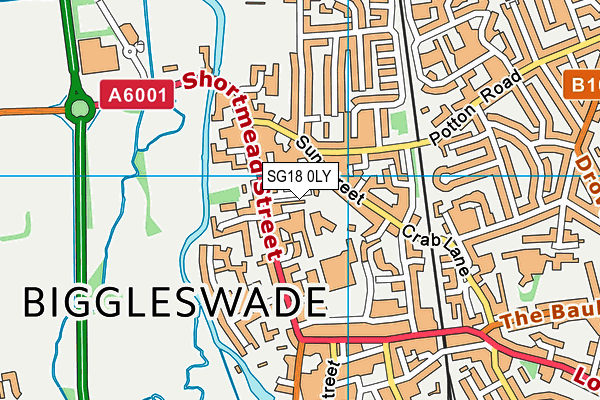 St Andrew's CofE VC Lower School map (SG18 0LY) - OS VectorMap District (Ordnance Survey)