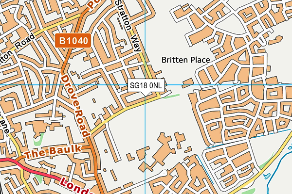 Ivel Valley School & College map (SG18 0NL) - OS VectorMap District (Ordnance Survey)
