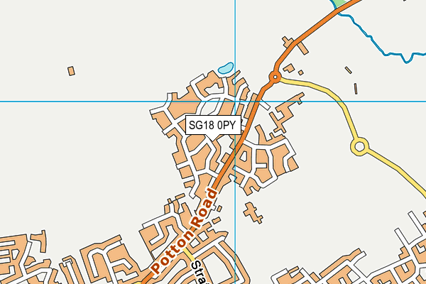 SG18 0PY map - OS VectorMap District (Ordnance Survey)