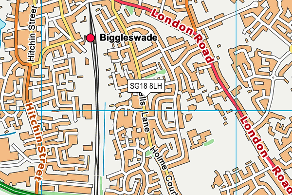 SG18 8LH map - OS VectorMap District (Ordnance Survey)