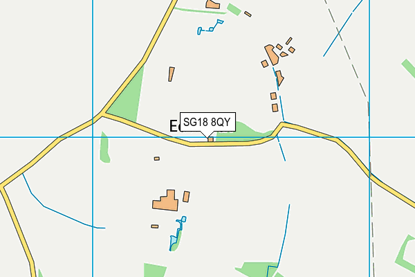 SG18 8QY map - OS VectorMap District (Ordnance Survey)