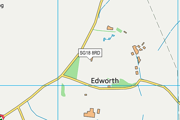 SG18 8RD map - OS VectorMap District (Ordnance Survey)