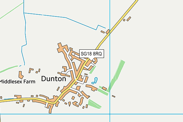 SG18 8RQ map - OS VectorMap District (Ordnance Survey)