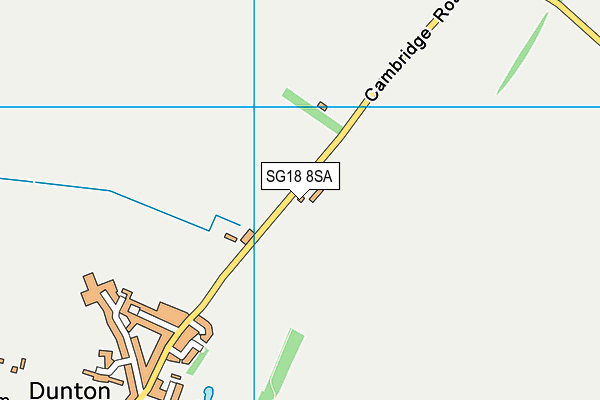 SG18 8SA map - OS VectorMap District (Ordnance Survey)