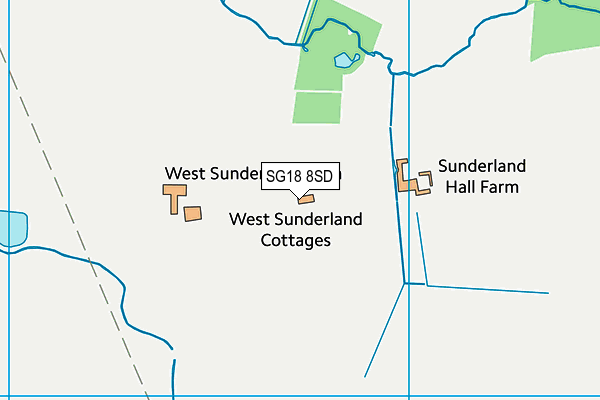 SG18 8SD map - OS VectorMap District (Ordnance Survey)