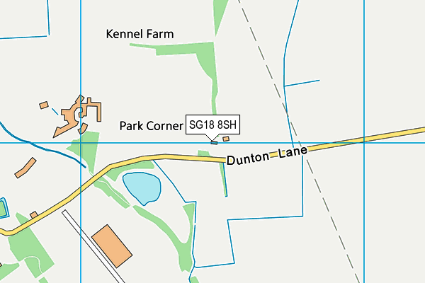 SG18 8SH map - OS VectorMap District (Ordnance Survey)