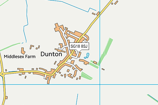 SG18 8SJ map - OS VectorMap District (Ordnance Survey)