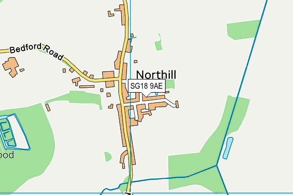 SG18 9AE map - OS VectorMap District (Ordnance Survey)