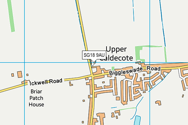 SG18 9AU map - OS VectorMap District (Ordnance Survey)