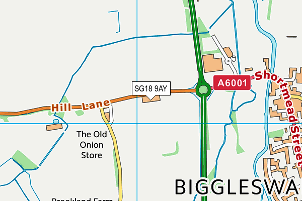 Biggleswade Golf Centre map (SG18 9AY) - OS VectorMap District (Ordnance Survey)