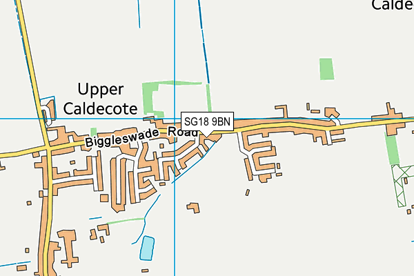 SG18 9BN map - OS VectorMap District (Ordnance Survey)