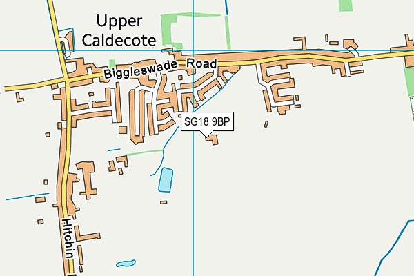 SG18 9BP map - OS VectorMap District (Ordnance Survey)