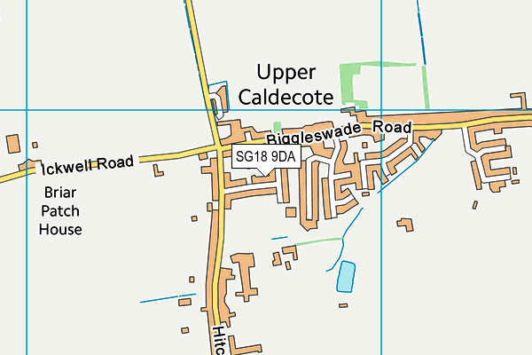 SG18 9DA map - OS VectorMap District (Ordnance Survey)