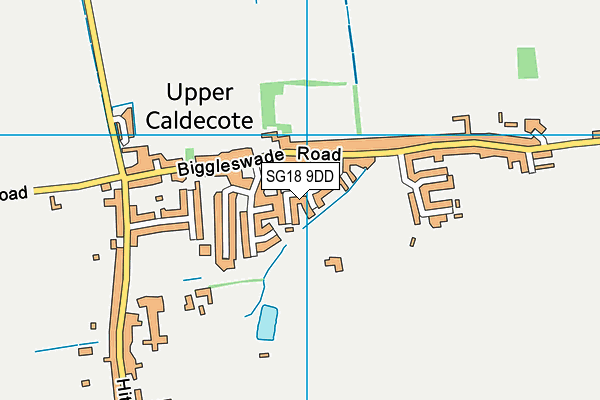 SG18 9DD map - OS VectorMap District (Ordnance Survey)