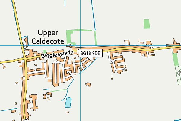 SG18 9DE map - OS VectorMap District (Ordnance Survey)